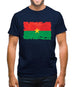 Burkina Faso Grunge Style Flag Mens T-Shirt