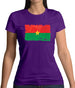 Burkina Faso Grunge Style Flag Womens T-Shirt