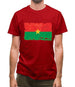 Burkina Faso Grunge Style Flag Mens T-Shirt