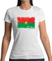 Burkina Faso Grunge Style Flag Womens T-Shirt