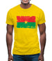 Burkina Faso Grunge Style Flag Mens T-Shirt