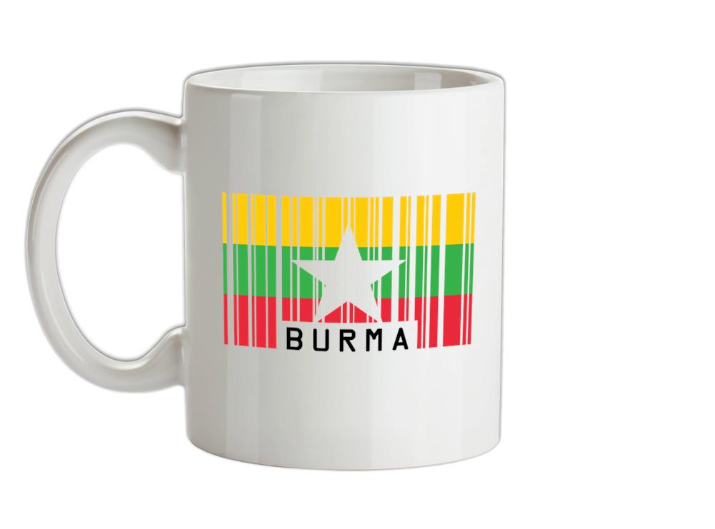 Burma Myanmar Barcode Style Flag Ceramic Mug