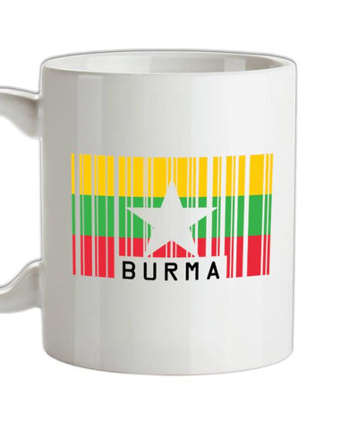 Burma Myanmar Barcode Style Flag Ceramic Mug