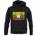 Burma Myanmar  Barcode Style Flag unisex hoodie