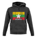 Burma Myanmar  Barcode Style Flag unisex hoodie