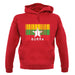 Burma Myanmar  Barcode Style Flag unisex hoodie