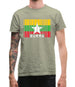 Burma Myanmar  Barcode Style Flag Mens T-Shirt