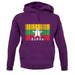 Burma Myanmar  Barcode Style Flag unisex hoodie