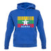 Burma Myanmar  Barcode Style Flag unisex hoodie