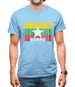 Burma Myanmar  Barcode Style Flag Mens T-Shirt