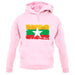 Burma Myanmar Grunge Style Flag unisex hoodie