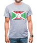 Burundi Barcode Style Flag Mens T-Shirt