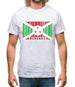 Burundi Barcode Style Flag Mens T-Shirt