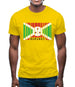 Burundi Barcode Style Flag Mens T-Shirt