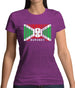 Burundi Barcode Style Flag Womens T-Shirt