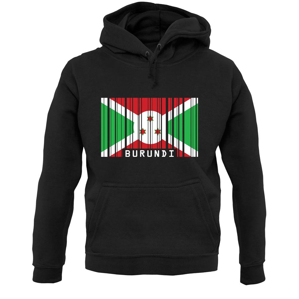 Burundi Barcode Style Flag Unisex Hoodie