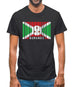 Burundi Barcode Style Flag Mens T-Shirt