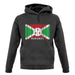 Burundi Barcode Style Flag unisex hoodie