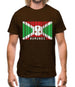 Burundi Barcode Style Flag Mens T-Shirt