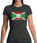 Burundi Barcode Style Flag Womens T-Shirt