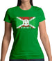 Burundi Barcode Style Flag Womens T-Shirt