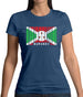 Burundi Barcode Style Flag Womens T-Shirt