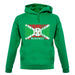 Burundi Barcode Style Flag unisex hoodie