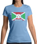 Burundi Barcode Style Flag Womens T-Shirt