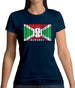 Burundi Barcode Style Flag Womens T-Shirt