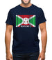 Burundi Barcode Style Flag Mens T-Shirt