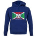 Burundi Barcode Style Flag unisex hoodie