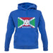 Burundi Barcode Style Flag unisex hoodie