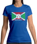 Burundi Barcode Style Flag Womens T-Shirt