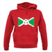 Burundi Grunge Style Flag unisex hoodie