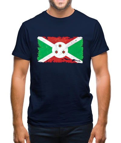 Burundi Grunge Style Flag Mens T-Shirt