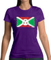 Burundi Grunge Style Flag Womens T-Shirt