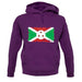 Burundi Grunge Style Flag unisex hoodie