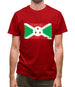 Burundi Grunge Style Flag Mens T-Shirt