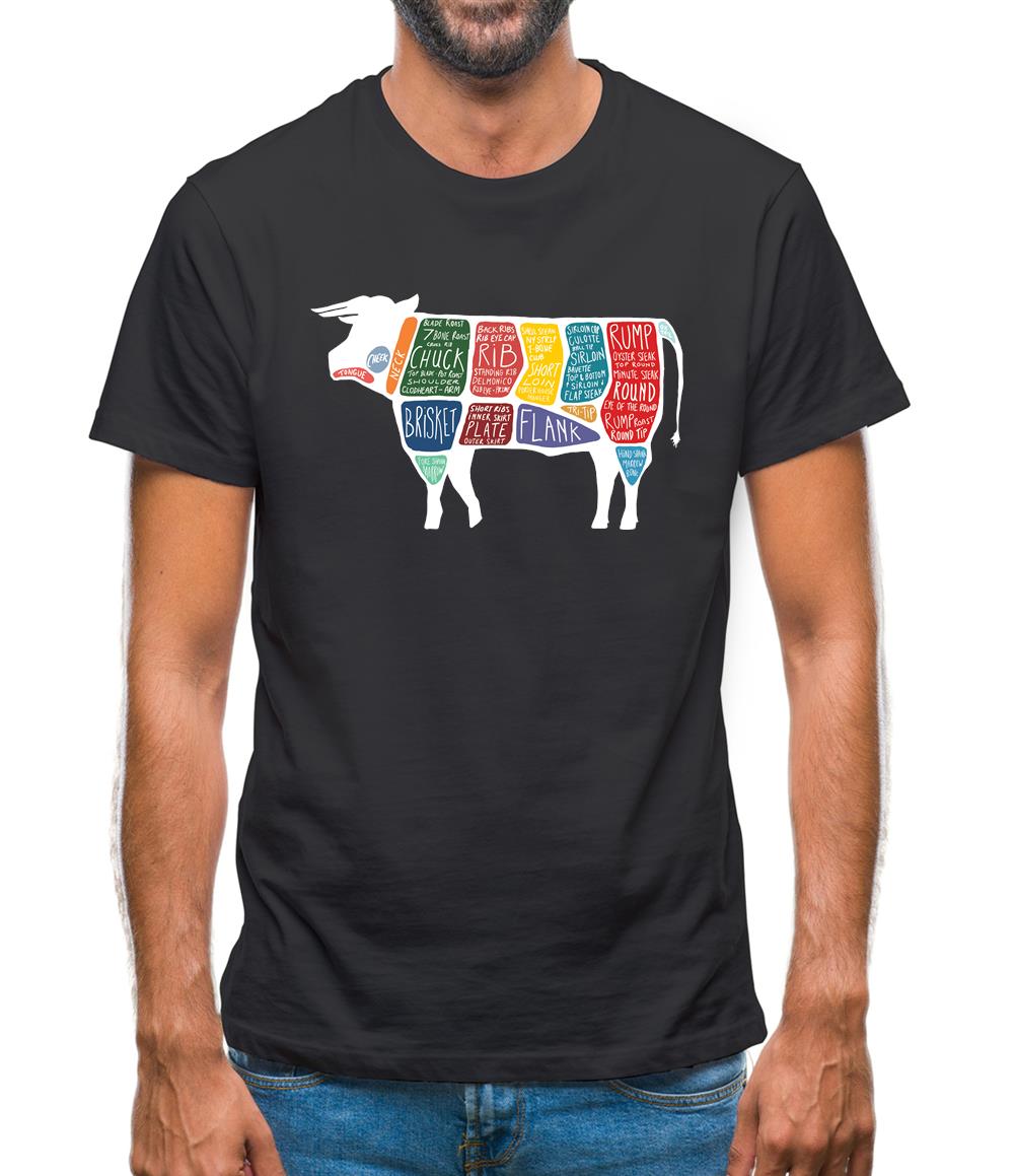 Butcher Cow Diagram Mens T-Shirt
