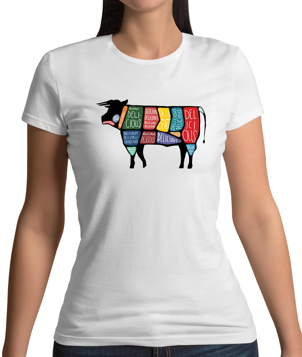 Delicious Cow Womens T-Shirt