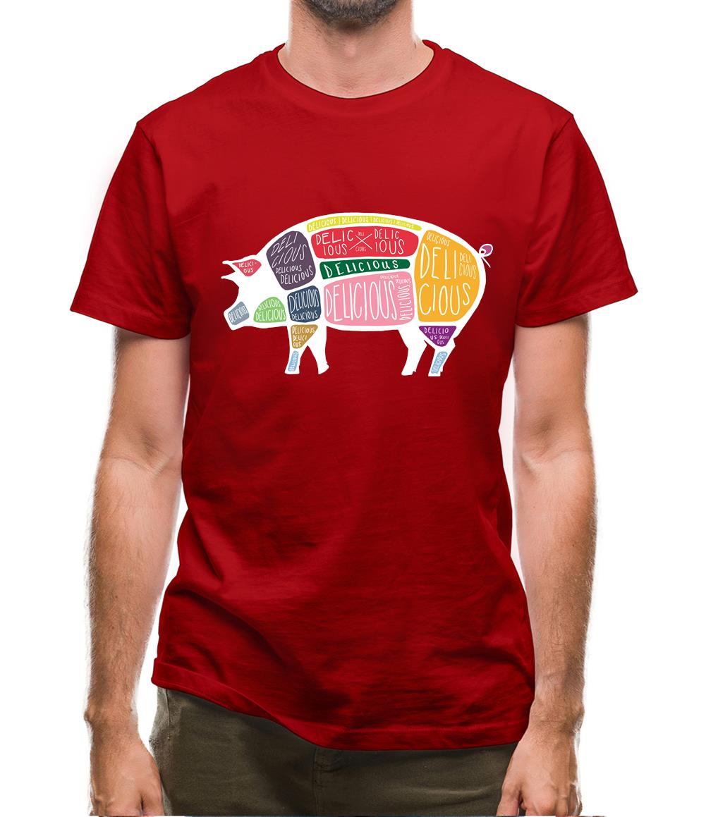 Delicious Pig Mens T-Shirt