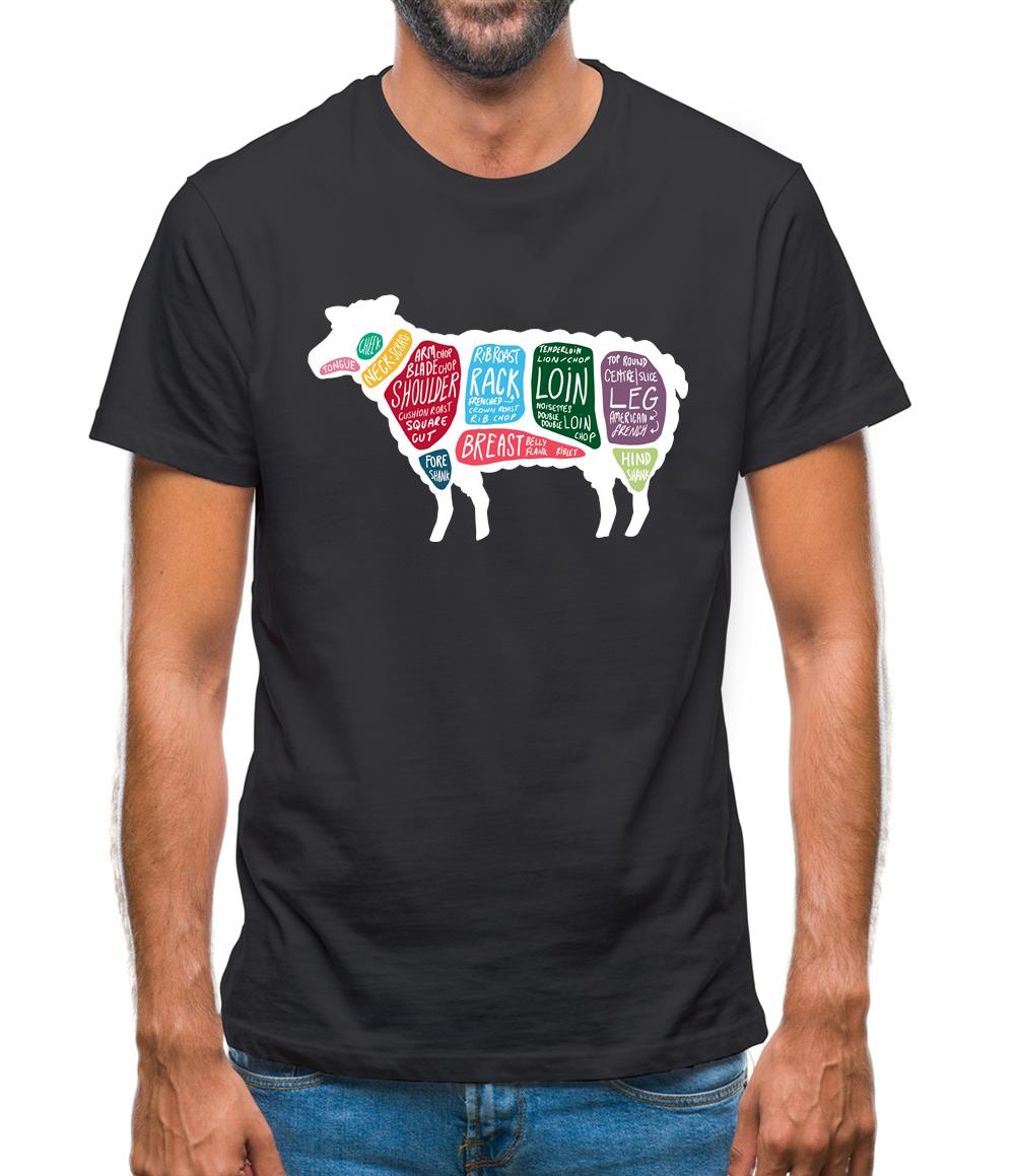 Butcher Sheep Diagram Mens T-Shirt