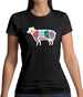 Butcher Sheep Diagram Womens T-Shirt