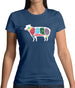 Butcher Sheep Diagram Womens T-Shirt