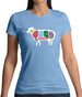 Butcher Sheep Diagram Womens T-Shirt