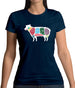 Butcher Sheep Diagram Womens T-Shirt