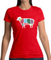 Butcher Sheep Diagram Womens T-Shirt