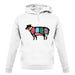Butcher Sheep Diagram unisex hoodie
