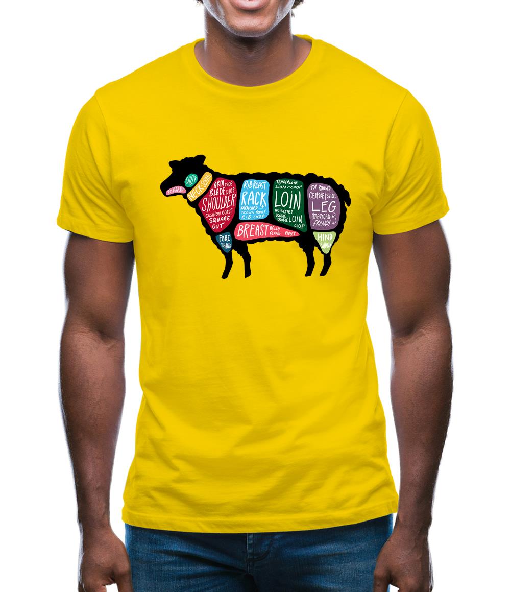 Butcher Sheep Diagram Mens T-Shirt