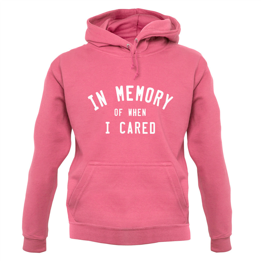 In Memory of When I Cared Unisex Hoodie